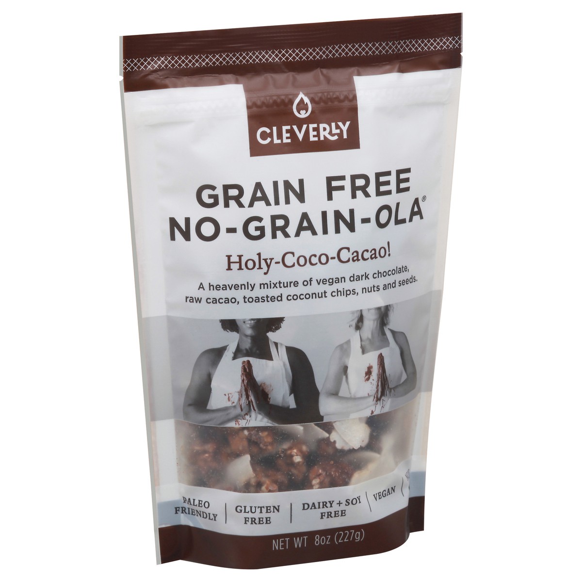 slide 3 of 9, Cleverly No-Grain-Ola Grain Free Holy-Coco-Cacao Granola 8 oz, 8 oz