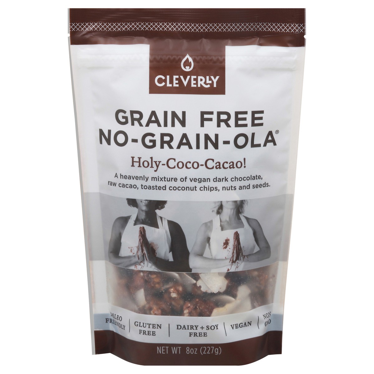 slide 1 of 9, Cleverly No-Grain-Ola Grain Free Holy-Coco-Cacao Granola 8 oz, 8 oz