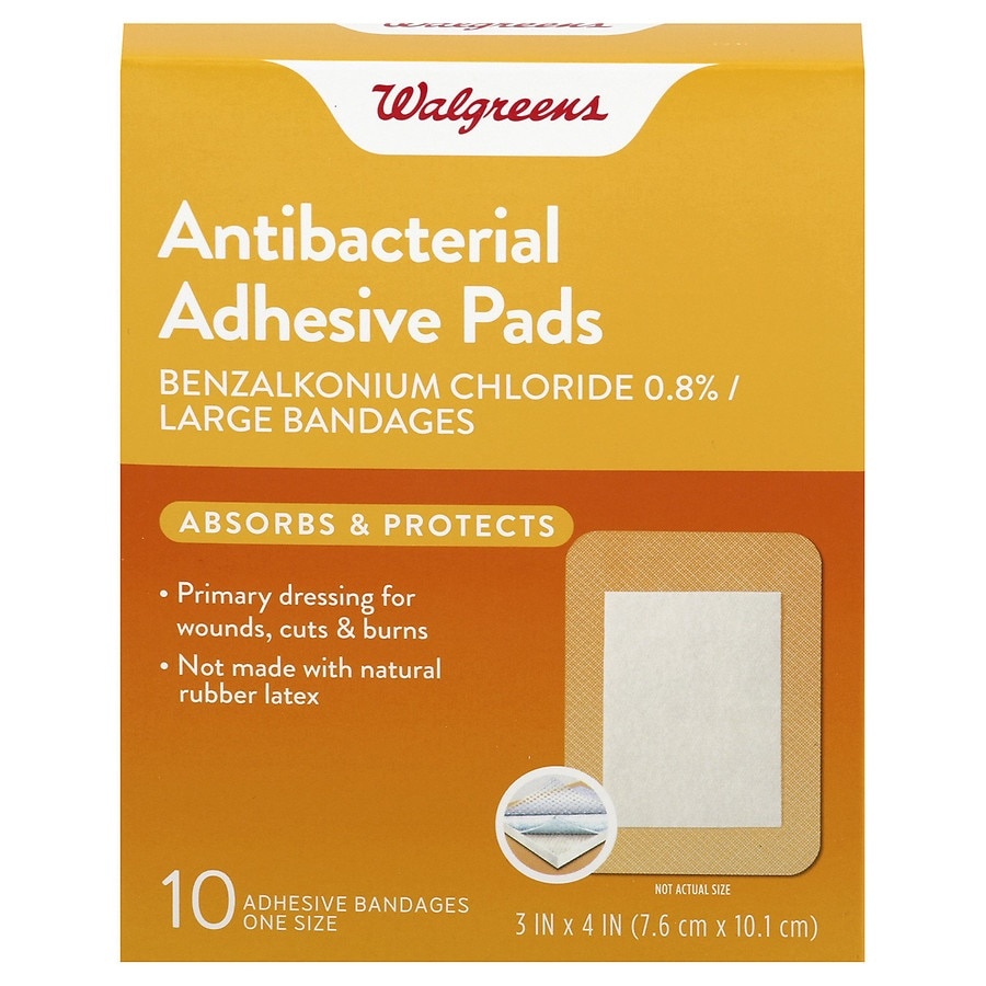 slide 1 of 1, Walgreens Antibacterial Pads, 10 ct