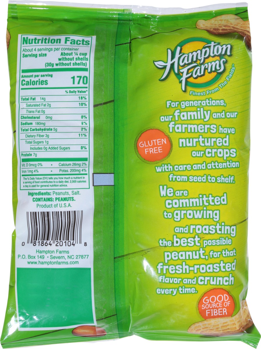 slide 10 of 13, Hampton Farms Roasted Salted Peanuts 6 oz, 6 oz