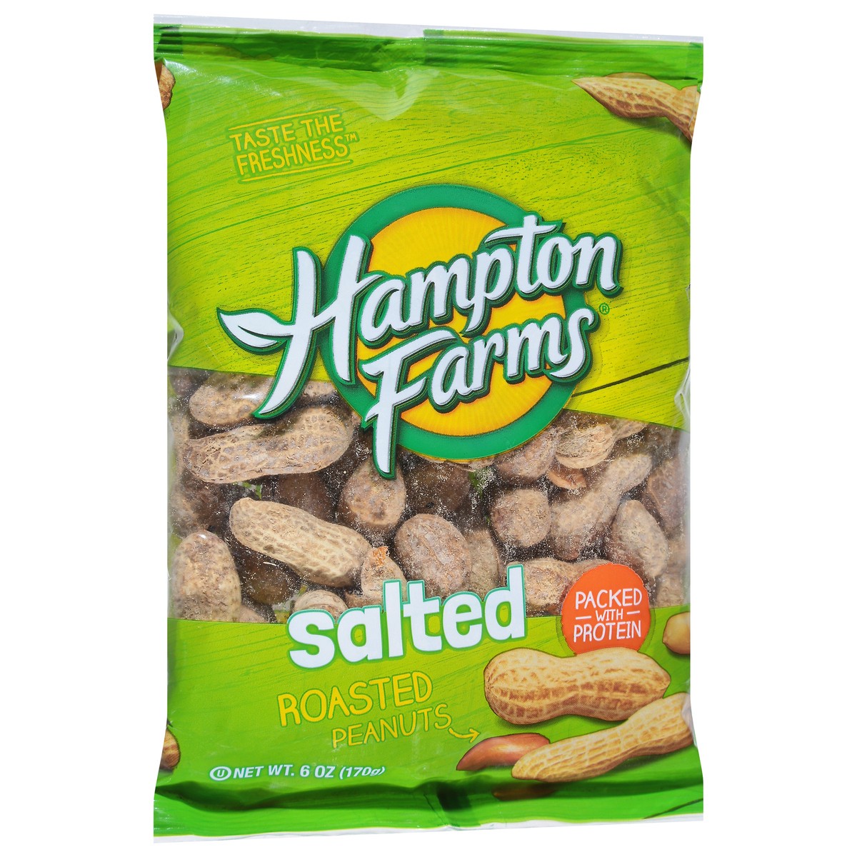 slide 8 of 13, Hampton Farms Roasted Salted Peanuts 6 oz, 6 oz