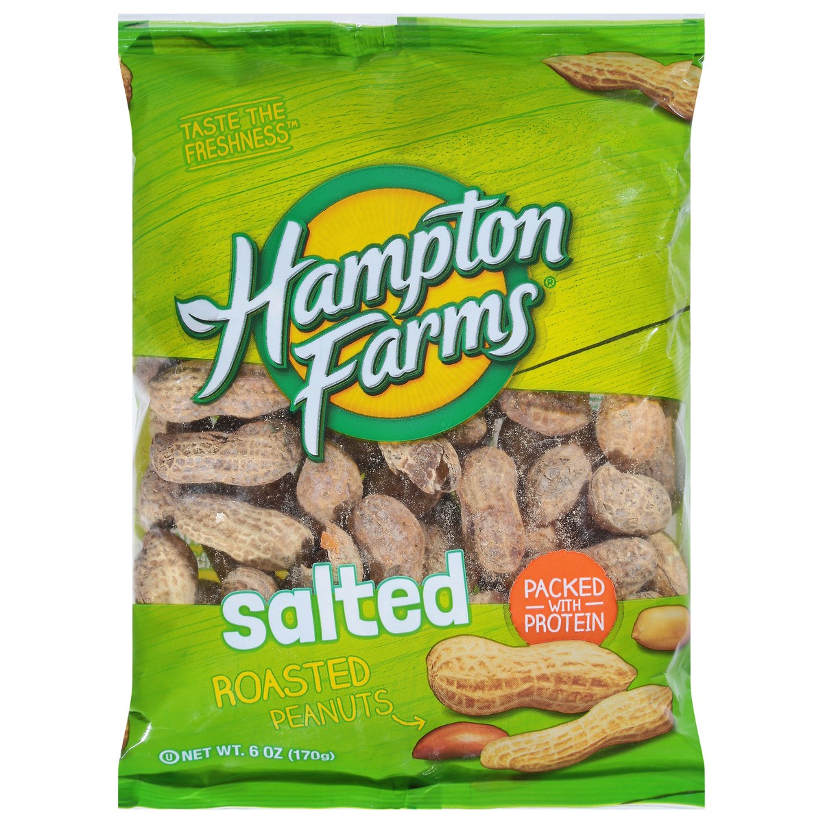slide 2 of 13, Hampton Farms Roasted Salted Peanuts 6 oz, 6 oz