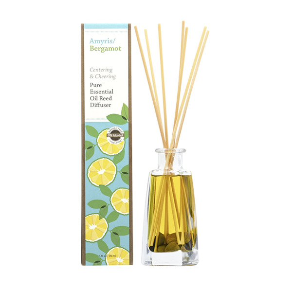 slide 1 of 1, SunLeaf Naturals Sunleaf Amyris Bergamot Essential Oil Reed Diffuser, 1 ct