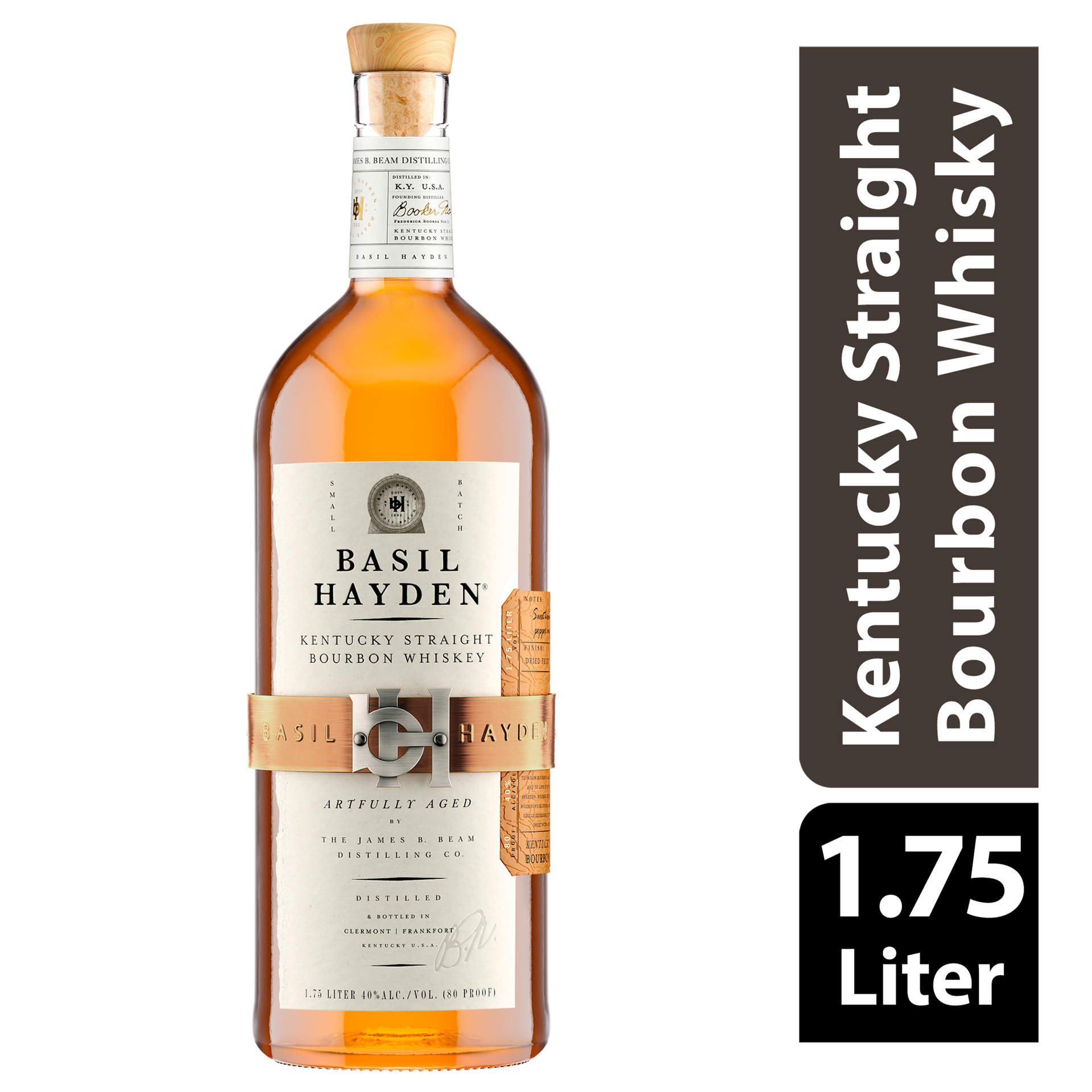 slide 1 of 2, Basil Hayden's Kentucky Straight Bourbon Whiskey 1.75 ml, 1.75 liter