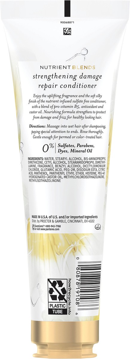 slide 2 of 3, PANTENE NUTRIENT BLENDS Strengthening Damage Repair SULFATE FREE CONDITIONER with Castor Oil, 8.0 oz, 8 fl oz