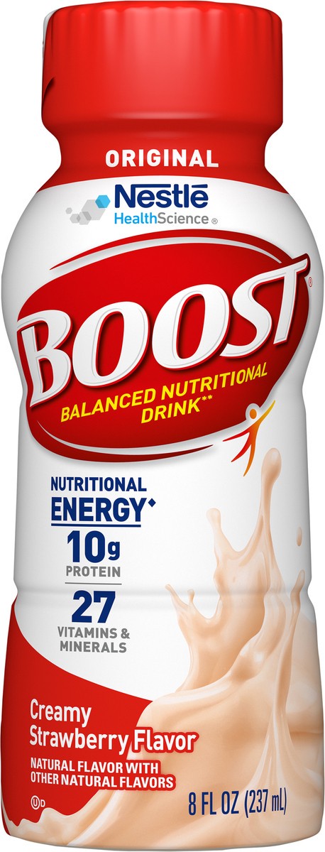 slide 3 of 3, Boost Original Creamy Strawberry Flavor Balanced Nutritional Drink 8 fl oz, 8 fl oz