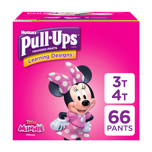 slide 1 of 1, Huggies Pull Ups Learning Design Girls 3T-4T, 66 ct