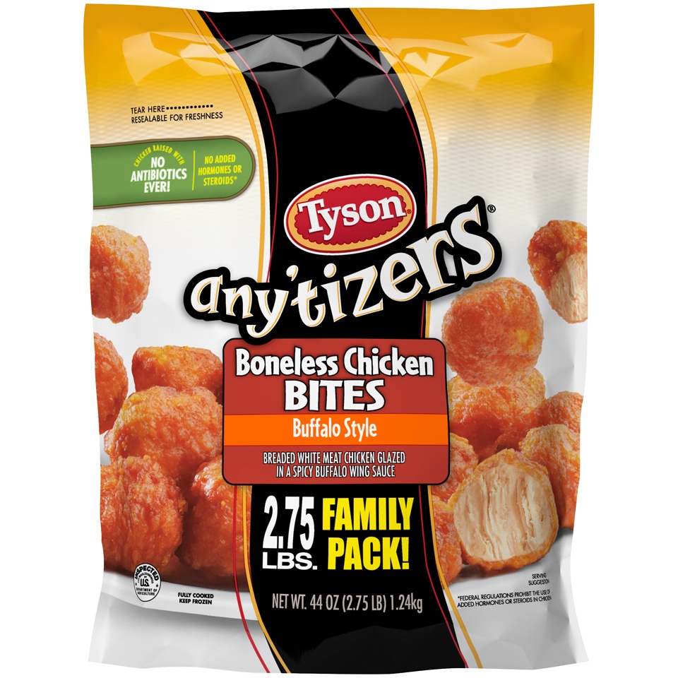 slide 3 of 6, Tyson Any'tizers Buffalo Style Boneless Chicken Bites, 