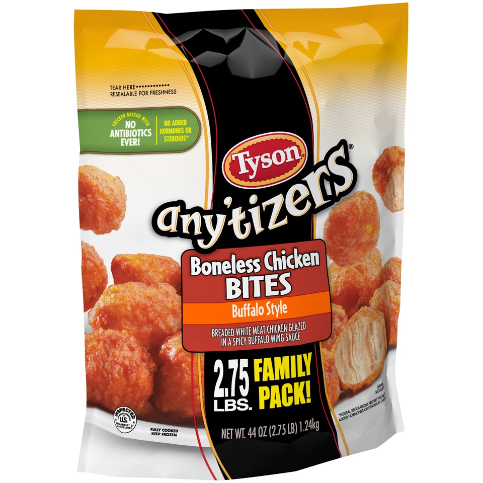 slide 4 of 6, Tyson Any'tizers Buffalo Style Boneless Chicken Bites, 