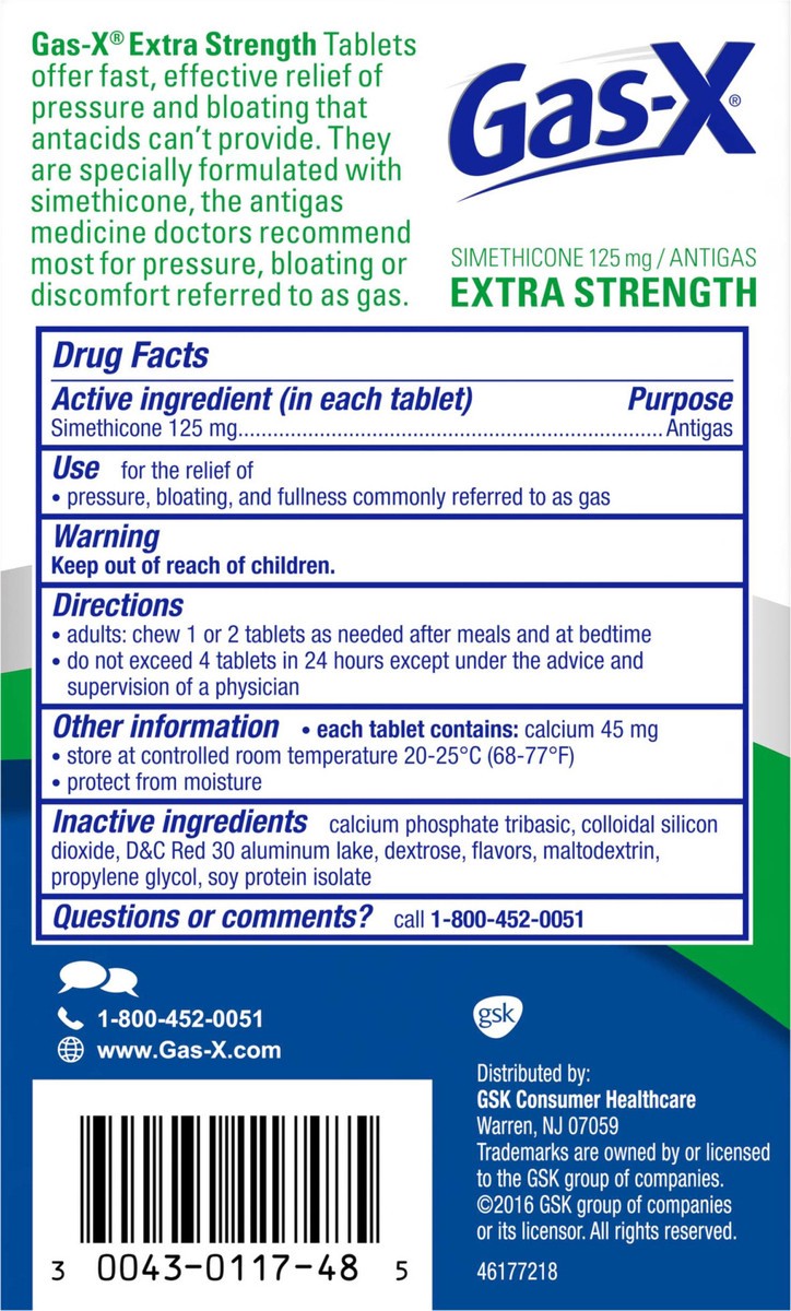 slide 5 of 9, Gas-X Extra Strength Antacid Cherry Creme Chewable Tablets, 48 ct