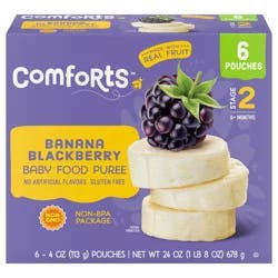 Comforts Stage 2 Banana Blackberry Baby Food Pouch