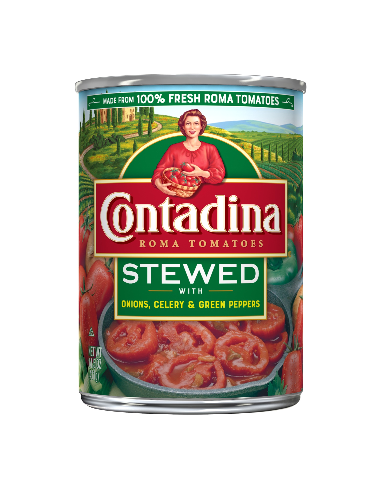 slide 1 of 3, Contadina Roma Style Tomatoes Stewed, 14.5 oz