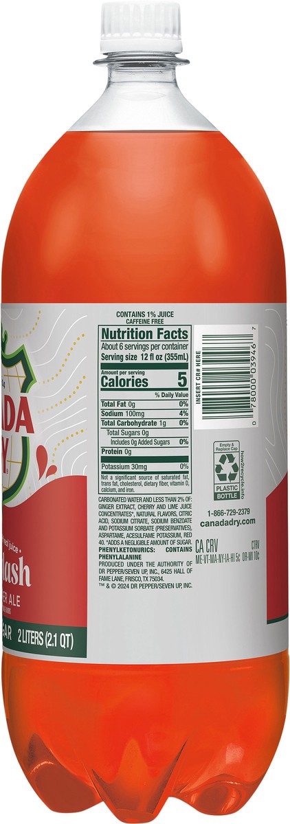slide 10 of 10, Canada Dry Zero Fruit Splash - 2.1 qt, 2 liter