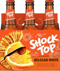Shock Top Belgian White Wheat Beer, 6 Pack 12 fl oz Bottles