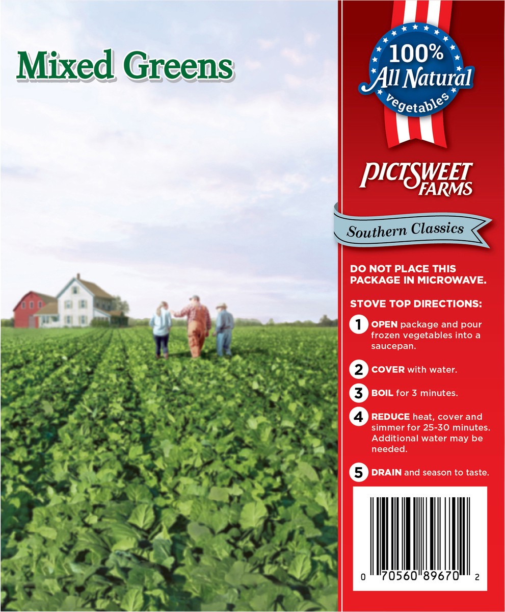 slide 2 of 3, PictSweet Mixed Greens, 14 oz