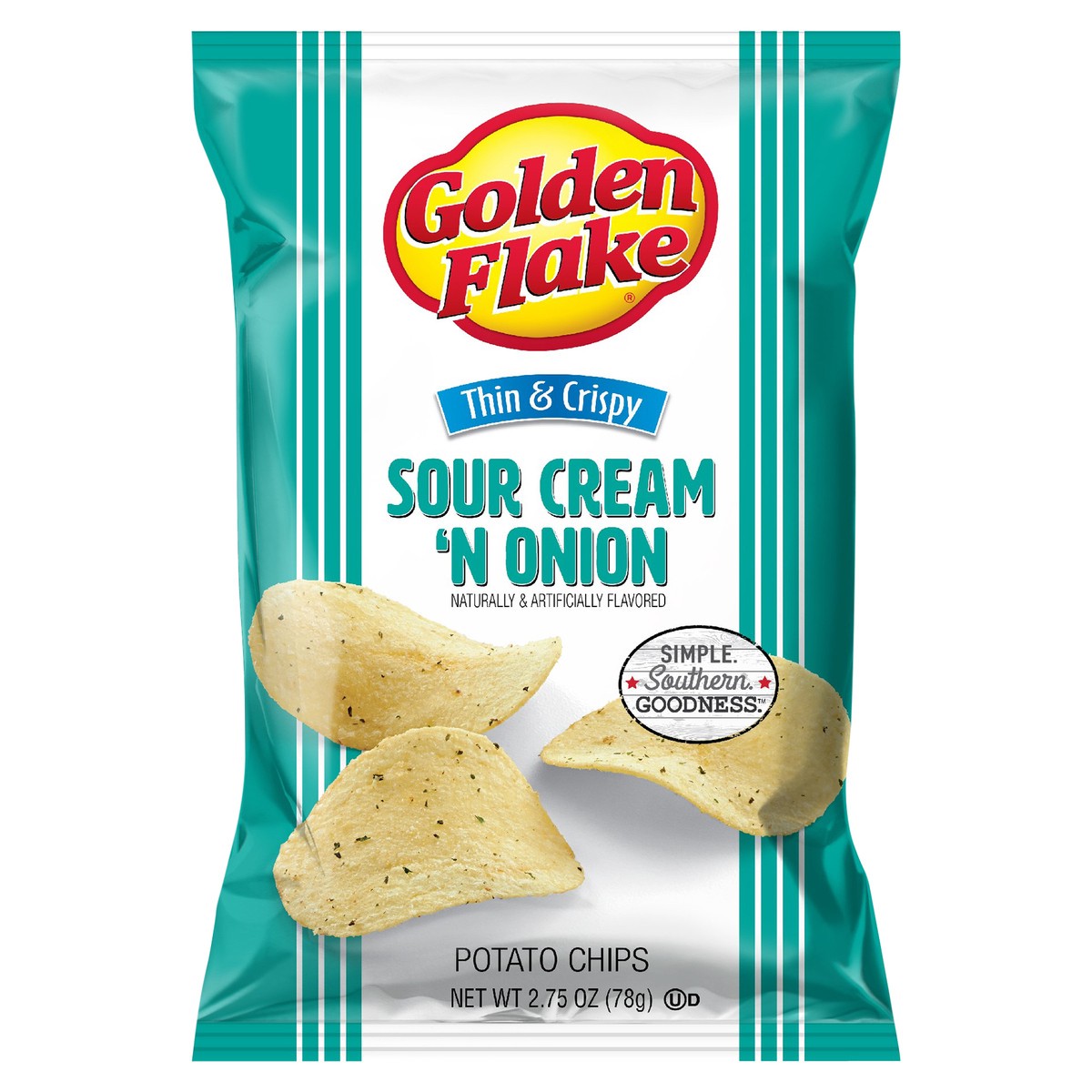 slide 5 of 11, Golden Flake Sour Cream And Onion - 2.75 oz, 2.75 oz