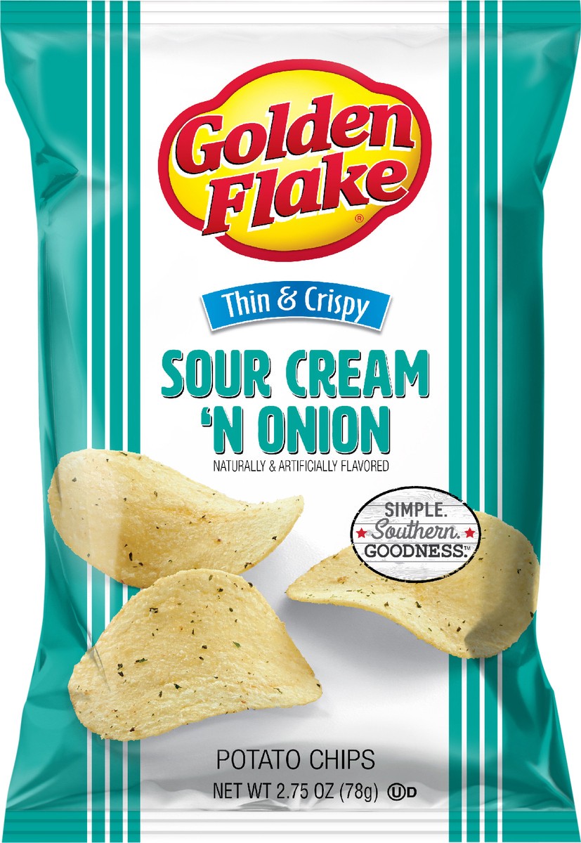 slide 4 of 11, Golden Flake Sour Cream And Onion - 2.75 oz, 2.75 oz