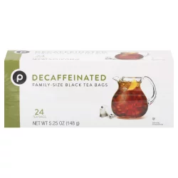Publix Decaffeinated Family-Size Tea Bags Black Tea - 24 ct; 5.25 oz