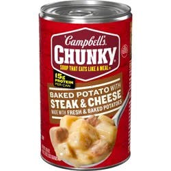 Campbell's Chunky Baked Potato with Steak and Cheese Soup, 18.8 oz Can