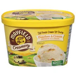 Mayfield Creamery Premium Peaches & Cream Ice Cream 1.5 qt