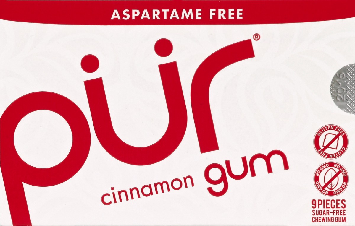 slide 1 of 4, PUR Chewing Gum 9 ea, 9 ct