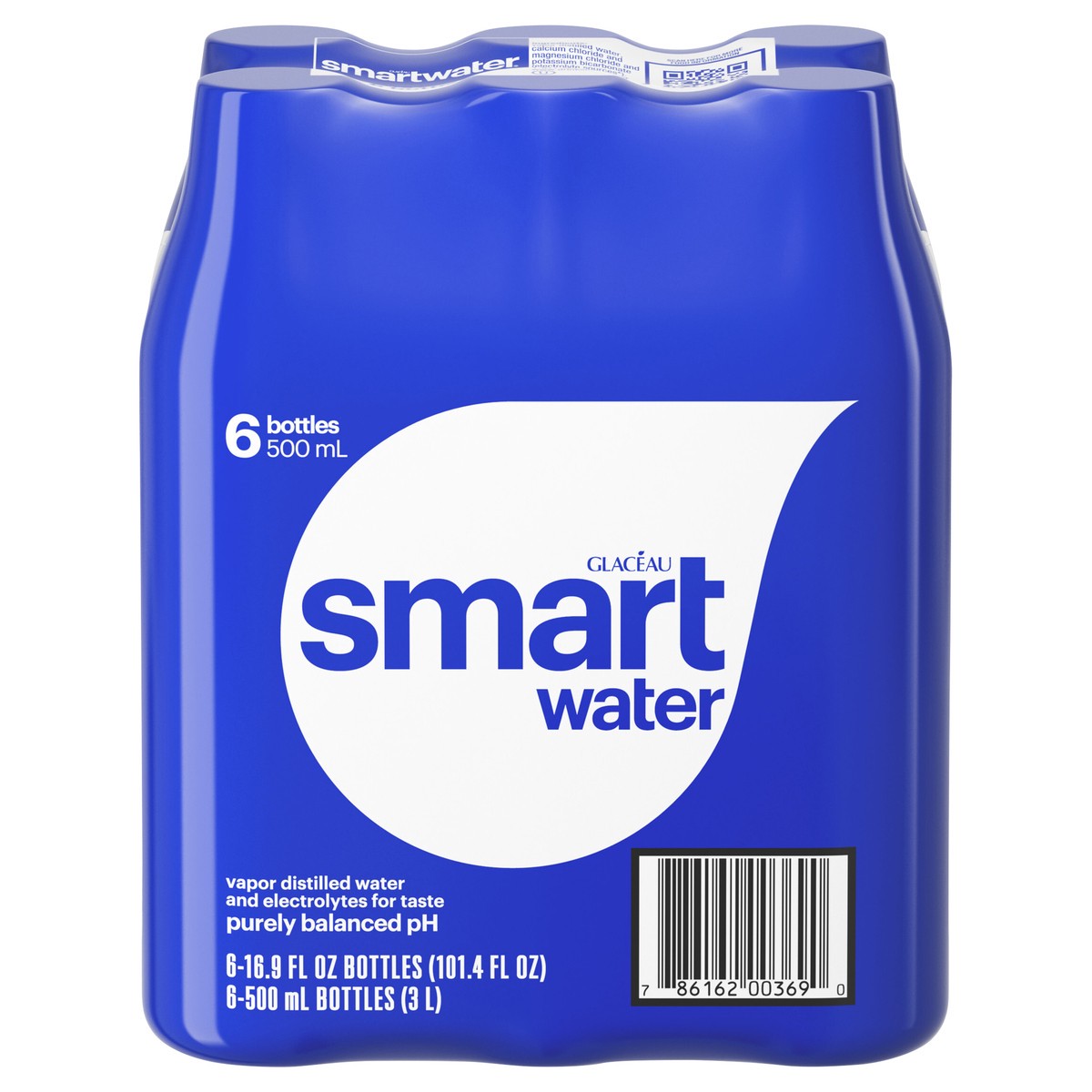 slide 1 of 1, smartwater nutrient-enhanced water Bottles, 16.9 fl oz, 6 Pack, 6 ct; 16.9 fl oz