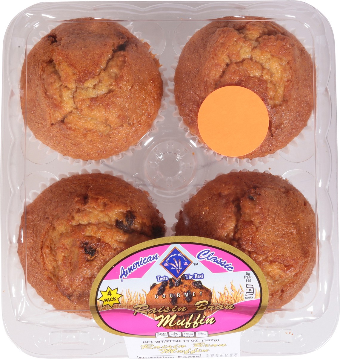 slide 3 of 9, American Classic Raisin Muffins 4pk - 16 OZ, 16 oz