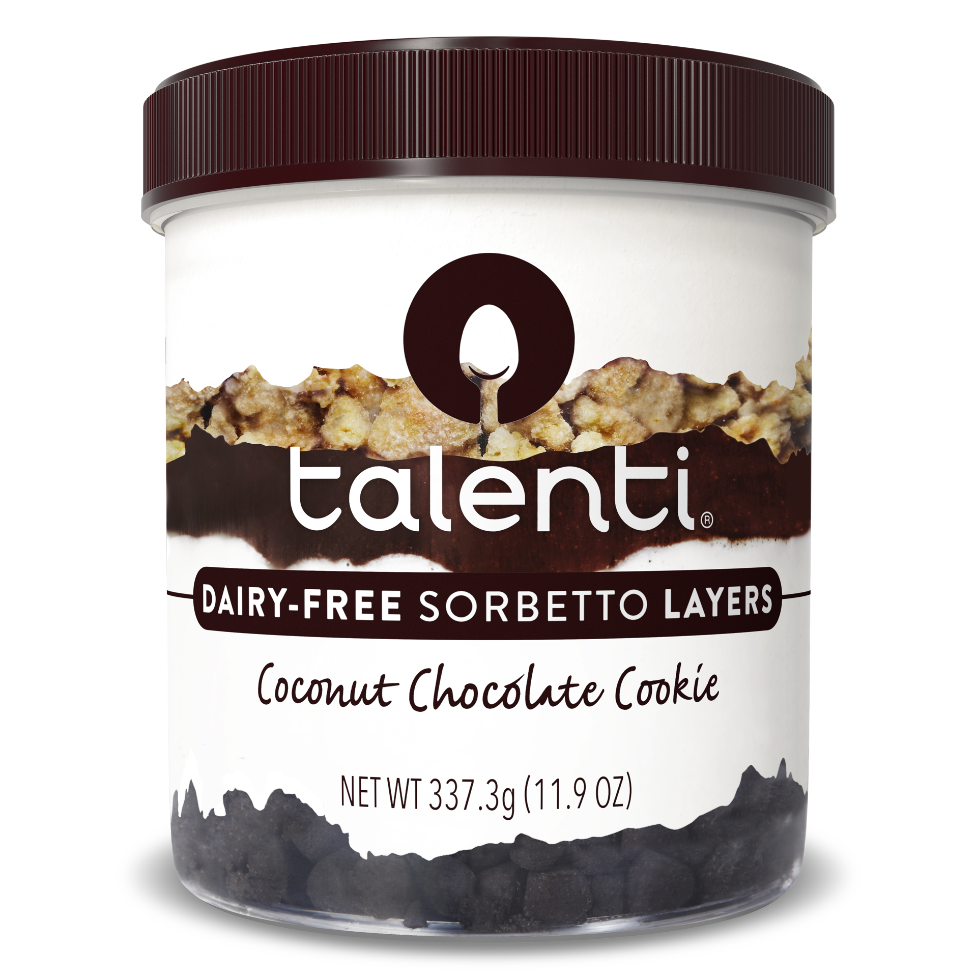 slide 3 of 4, Talenti Layers Dairy-Free Sorbetto Coconut Chocolate Cookie, 337.3g, 337 g