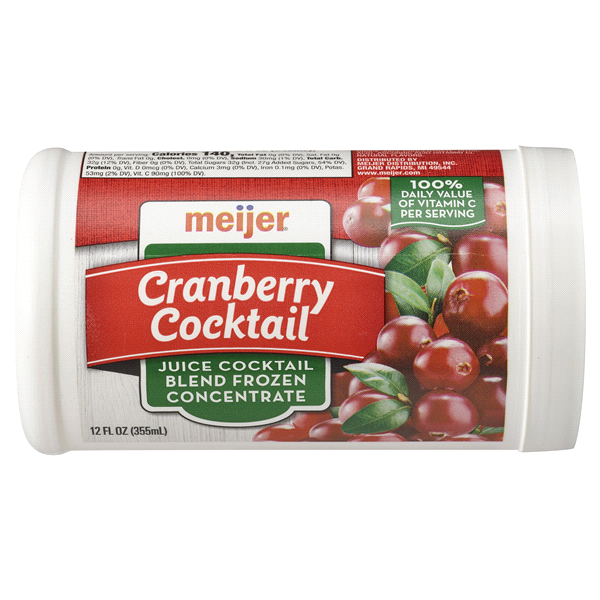 slide 1 of 3, Meijer Cranberry Juice Cocktail Frozen Concentrate, 12 oz