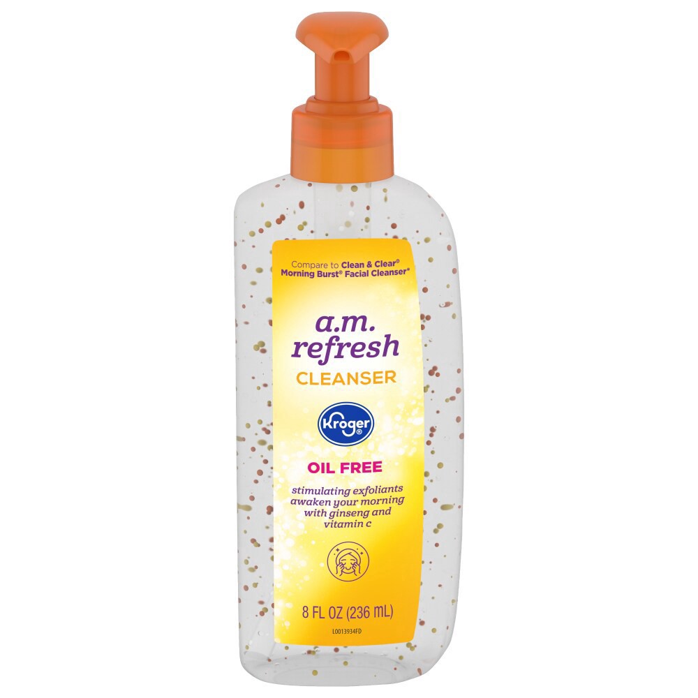 slide 4 of 6, Kroger Morning Refresh Face Wash With Stimulating Exfoliants + Vitamin C, 8 fl oz