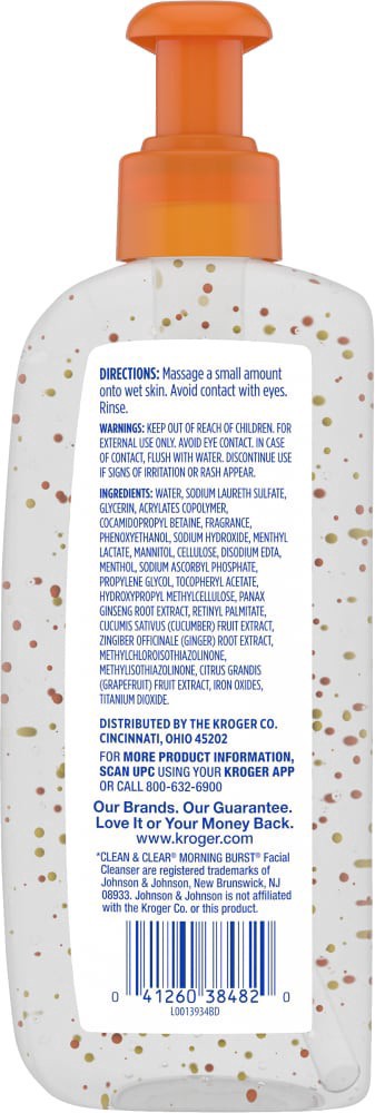 slide 5 of 6, Kroger Morning Refresh Face Wash With Stimulating Exfoliants + Vitamin C, 8 fl oz