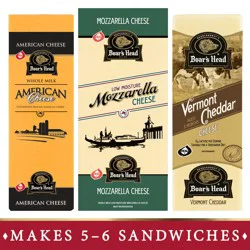 Boar's Head American, Mozzarella & Cheddar Cheese, Grilled Cheese Sandwich Kit, 1.5 lb