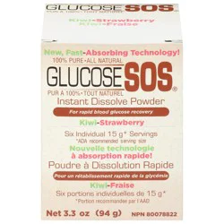 S.O.S. Glucose SOS Instant Kiwi-Strawberry Dissolve Powder 3.3 oz