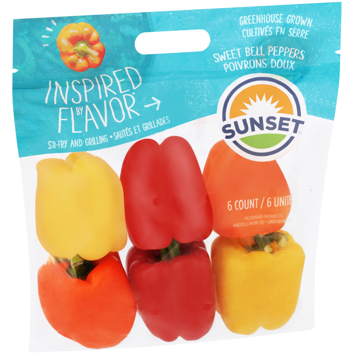 slide 6 of 8, SUNSET Sweet Bell Peppers 6 Each, 6 ct