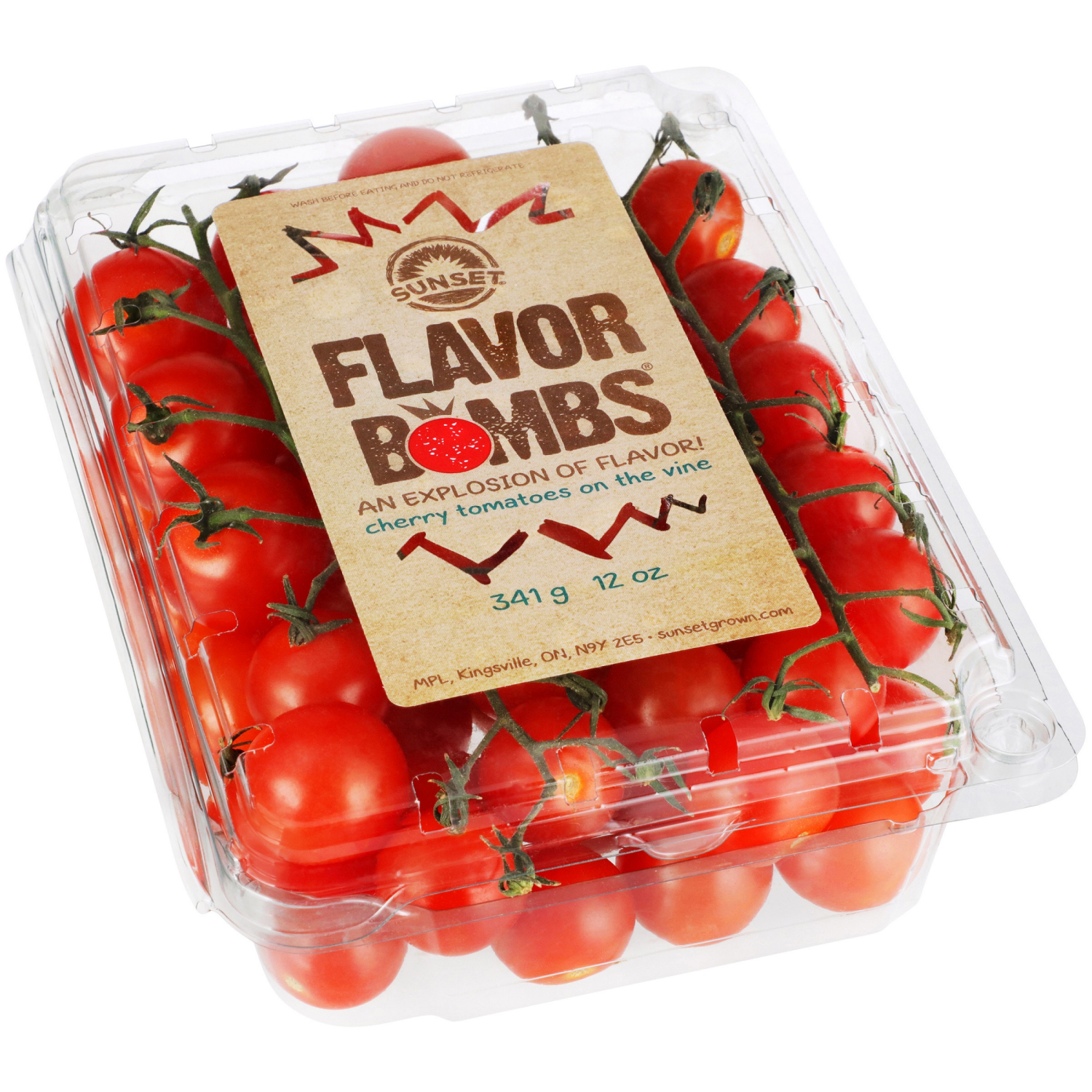 slide 5 of 7, SUNSET Flavor Bombs On The Vine Cherry Tomatoes 12 oz Clam Shell, 12 oz