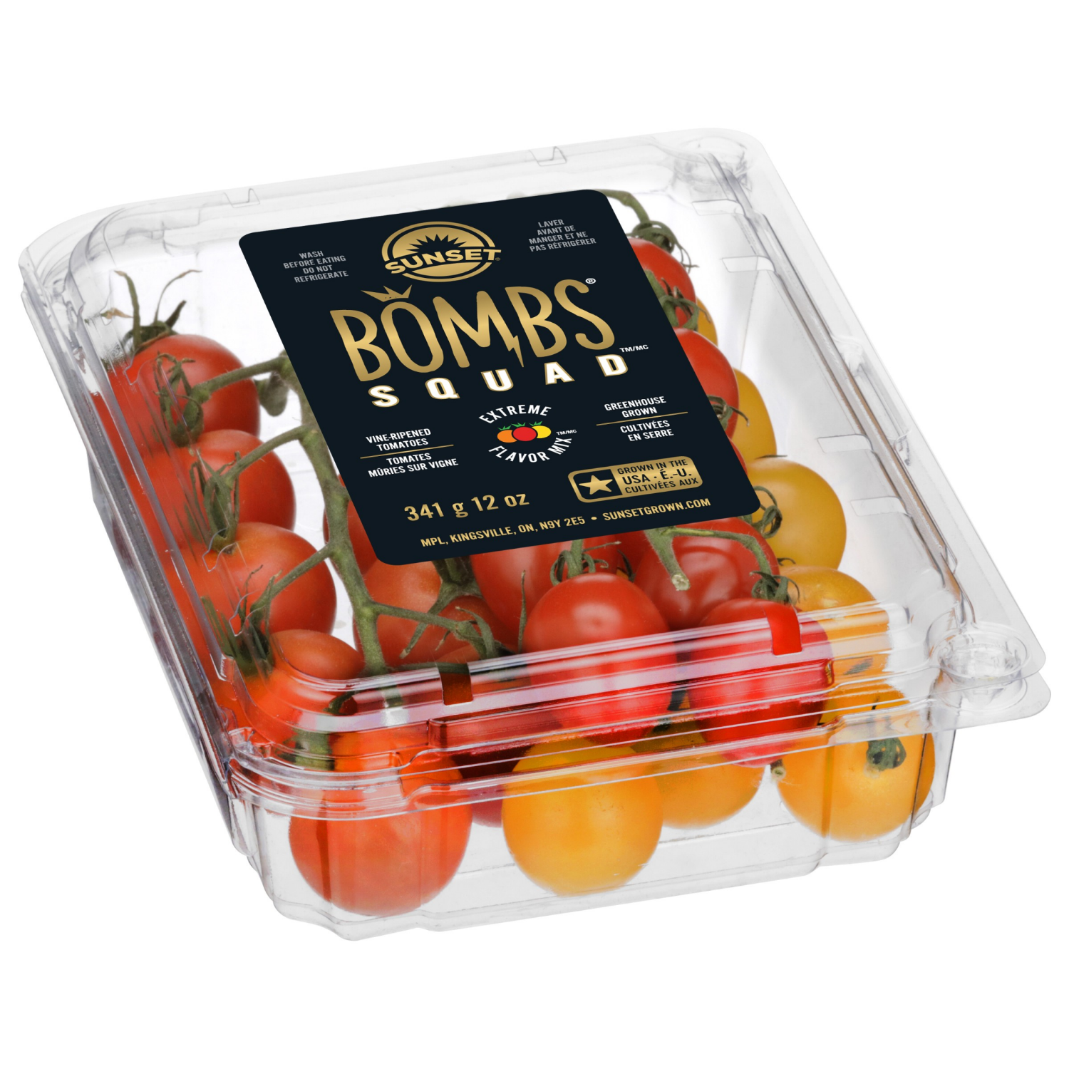 slide 6 of 8, SUNSET Bombs Squad On-the-Vine Premium Snacking Tomatoes, 12oz, 12 oz