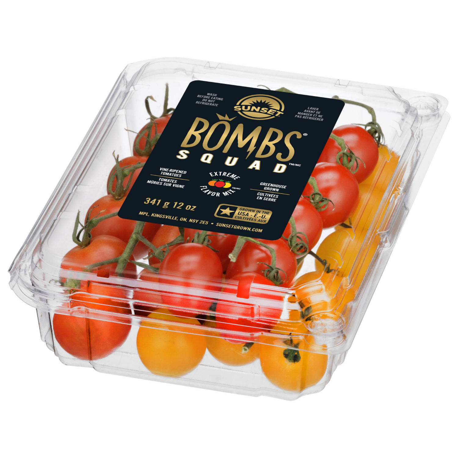 slide 7 of 8, SUNSET Bombs Squad On-the-Vine Premium Snacking Tomatoes, 12oz, 12 oz