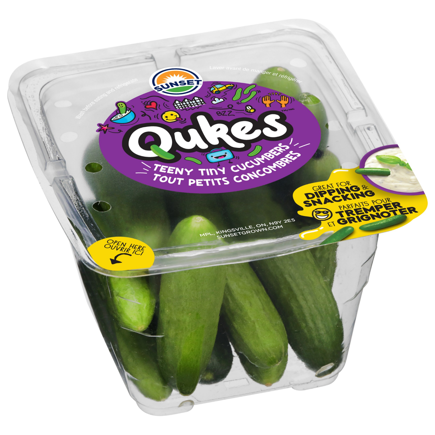 slide 6 of 8, SUNSET Qukes Teeny Tiny Cucumbers 9 oz, 9 oz