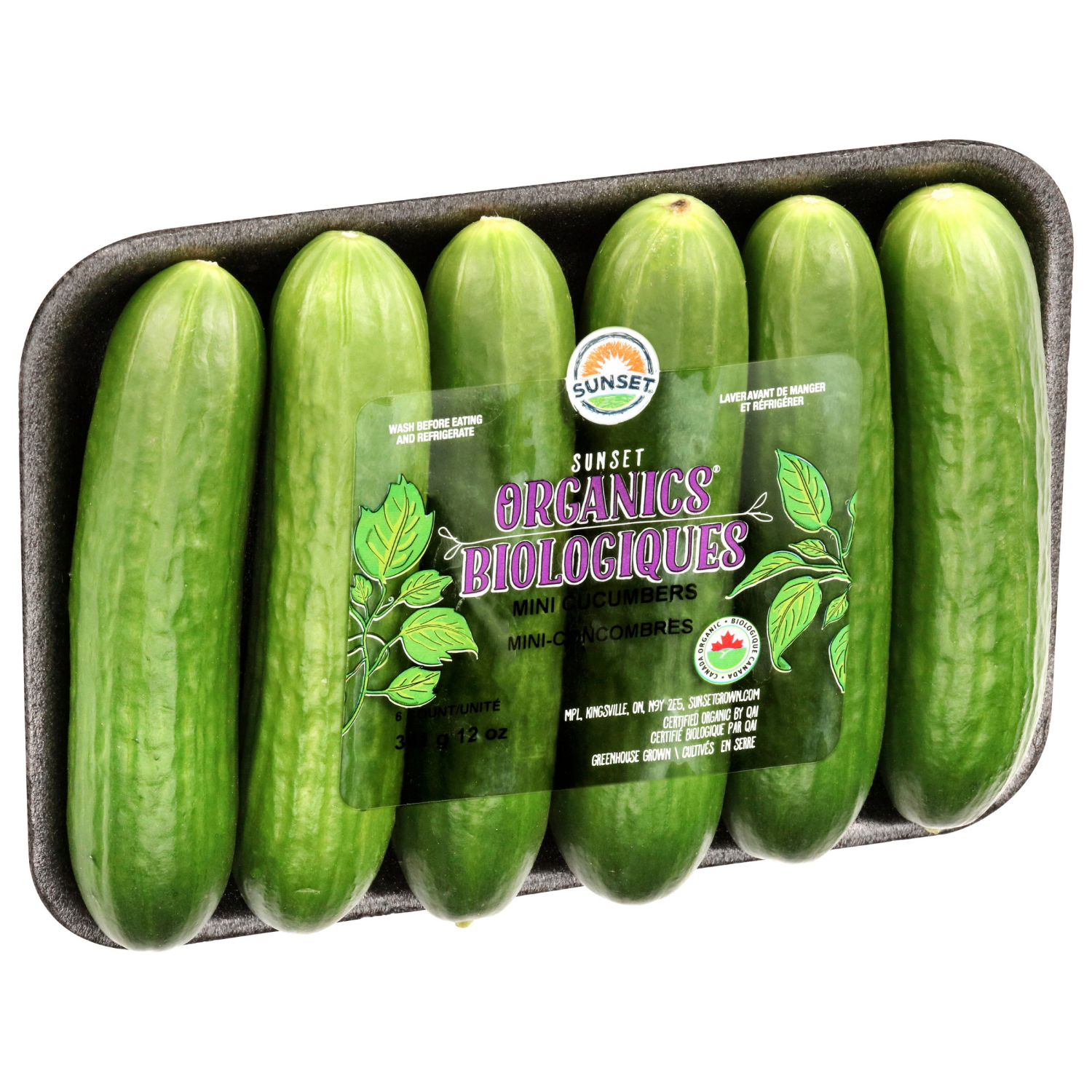 slide 5 of 7, SUNSET Organics Biologiques Mini Cucumbers, 6 ct