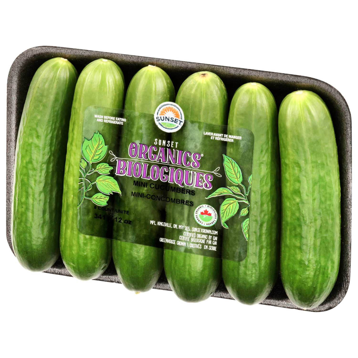 slide 6 of 7, SUNSET Organics Biologiques Mini Cucumbers, 6 ct