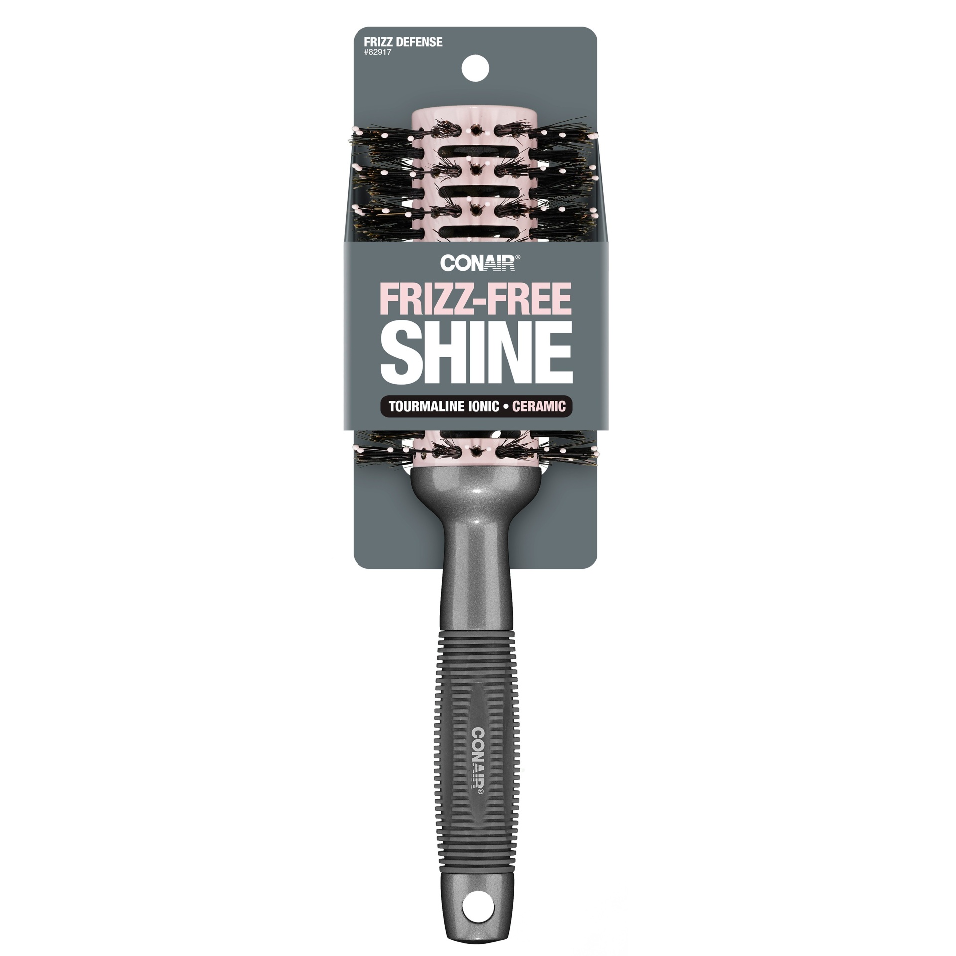 slide 1 of 2, Conair Frizz Free Shine Vented Round Alternating Bristles Hair Brush, 1 ct