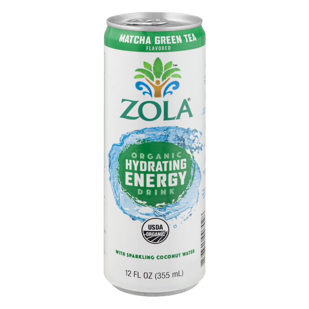 slide 1 of 1, Zola Organic Hydrating Energy Drink Matcha Green Tea, 12 fl oz