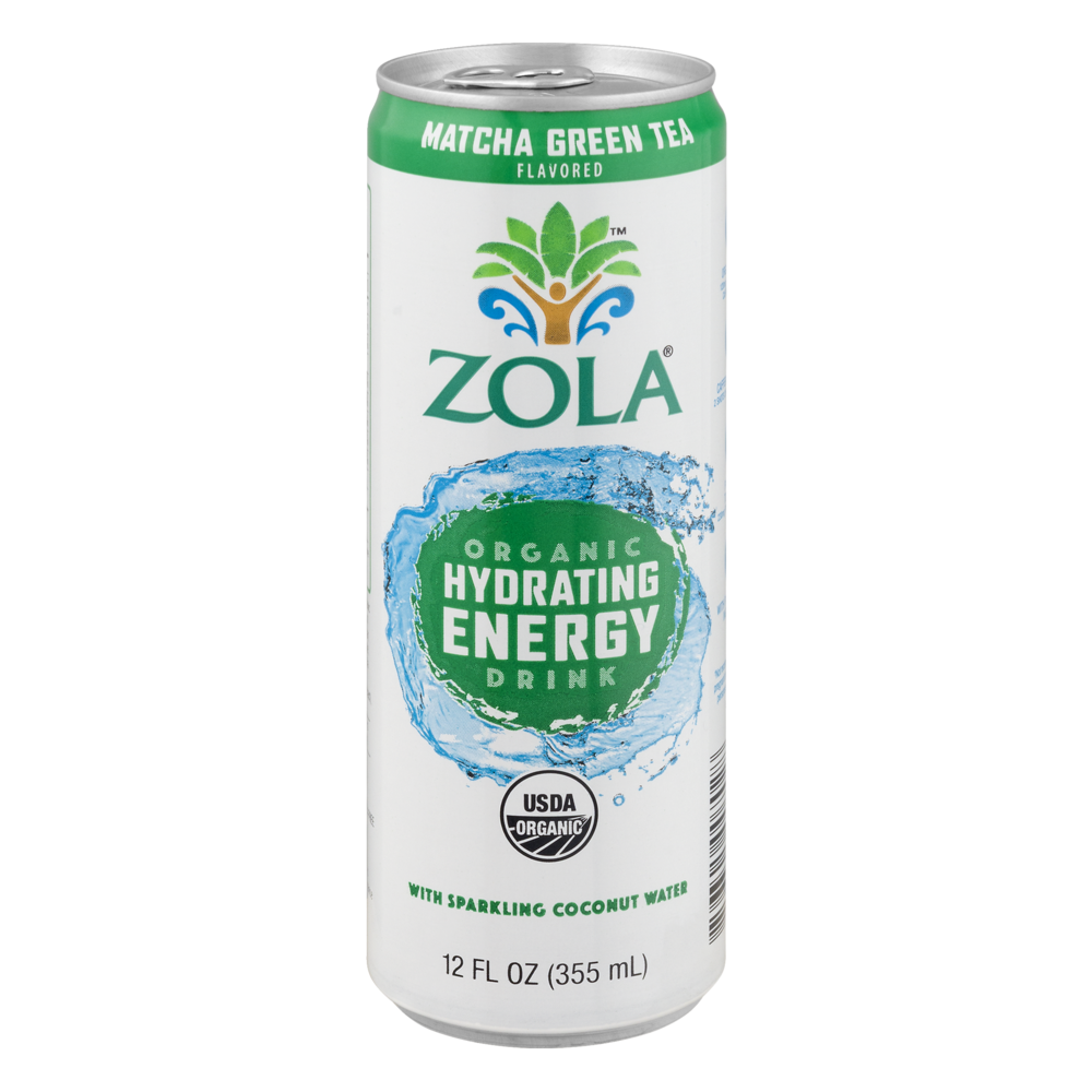 slide 1 of 1, Zola Organic Hydrating Energy Drink Matcha Green Tea - 12 fl oz, 12 fl oz