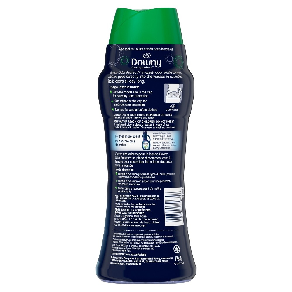 slide 2 of 2, Downy Odor Protect Active Fresh In-Wash Scent Beads, 14.8 oz