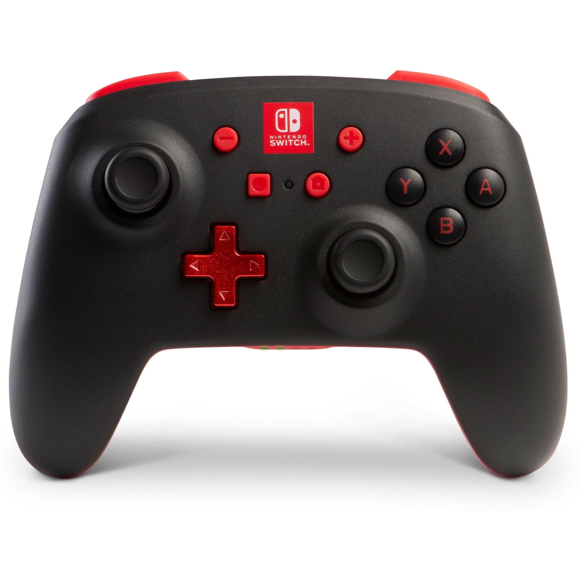 slide 1 of 4, PowerA Enhanced Wireless Controller for Nintendo Switch - Black/Red, 1 ct