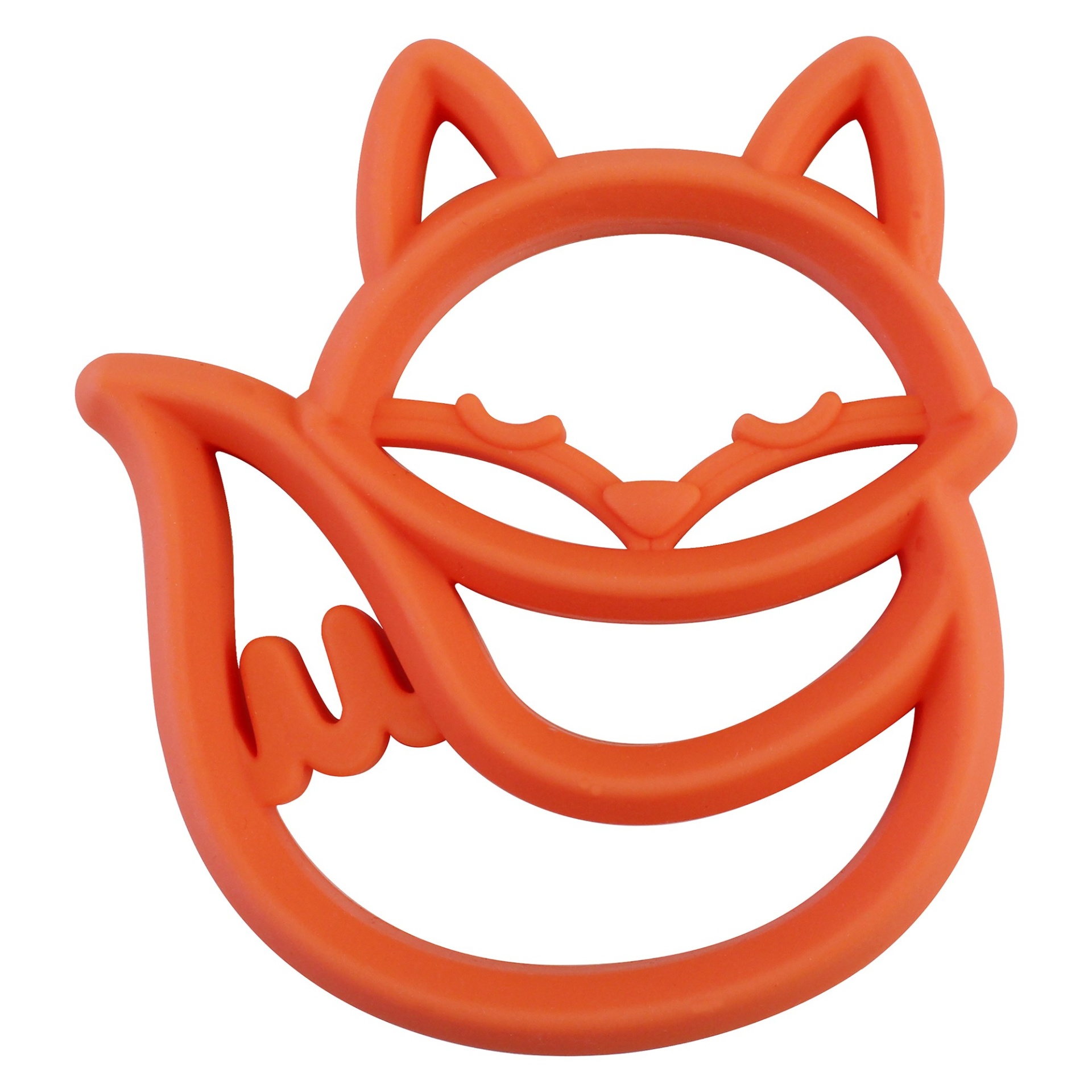 slide 1 of 3, Itzy Ritzy Silicone Teether Fox - Orange, 1 ct