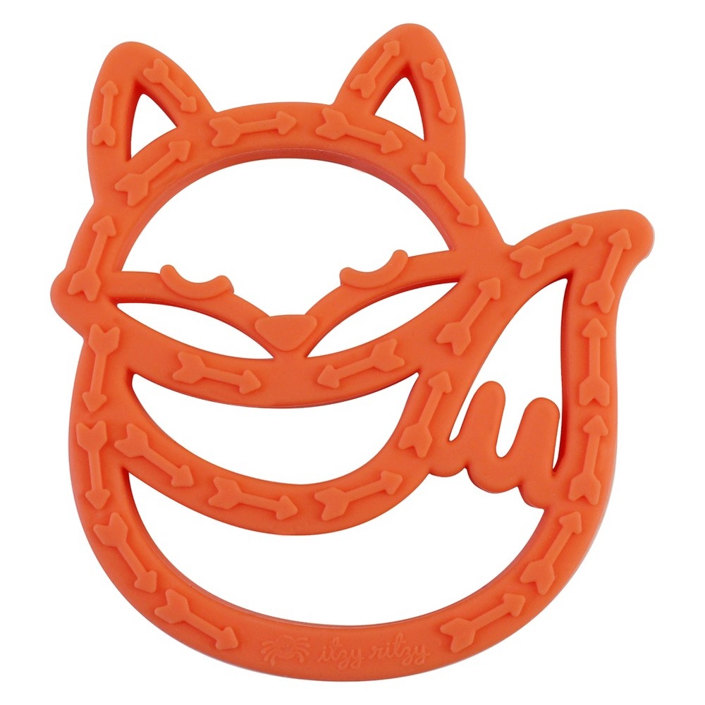 slide 3 of 3, Itzy Ritzy Silicone Teether Fox - Orange, 1 ct