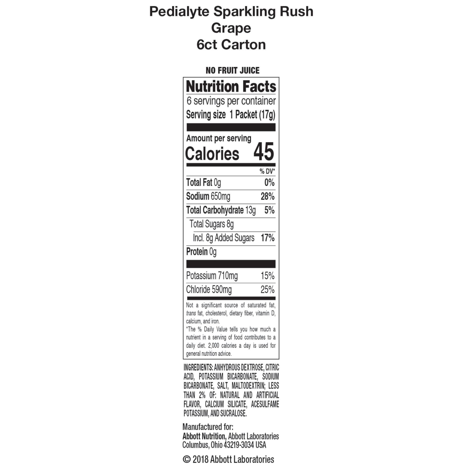 slide 8 of 8, Pedialyte Sparkling Rush Powder Grape Powder Packet, 6 ct; 6 oz