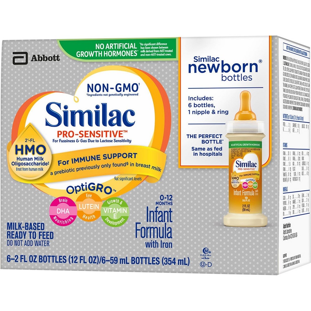 slide 3 of 5, Similac Pro-Sensitive Infant Formula, 6 ct; 12 oz