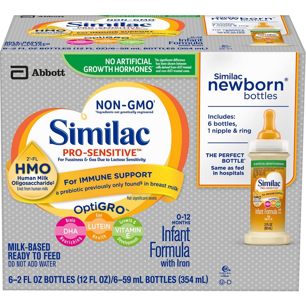 slide 4 of 5, Similac Pro-Sensitive Infant Formula, 6 ct; 12 oz